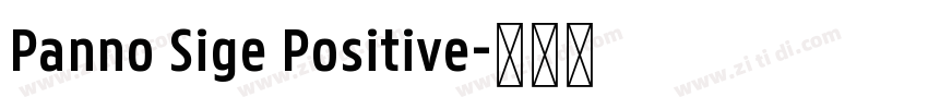 Panno Sige Positive字体转换